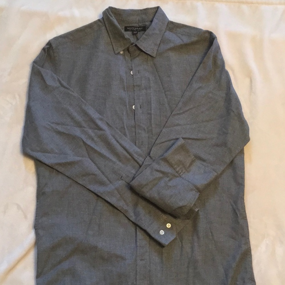 Men’s Luxe flannel slim fit dress shirt